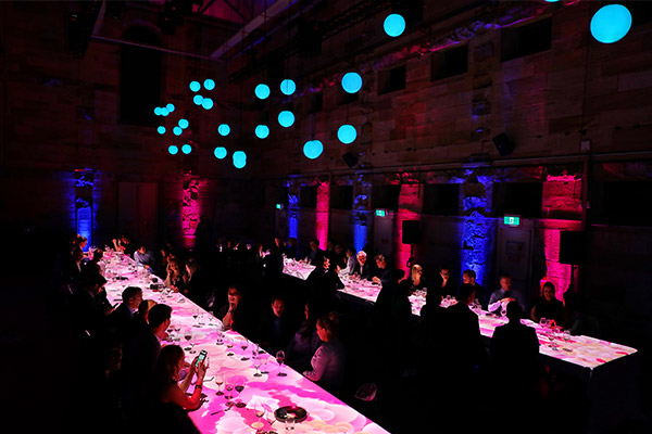 How table projection mapping can be used in events for branding ...