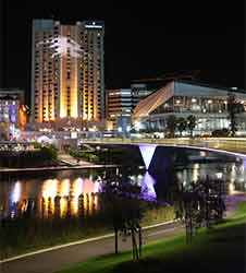 Adelaide Crows logo on InterContinental Adelaide using Gobo